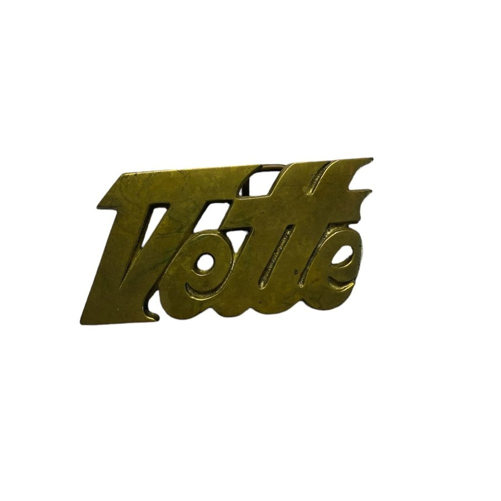 Vintage Corvette Belt Buckle Solid Brass Vette Corvette Enthusiasts Rare!